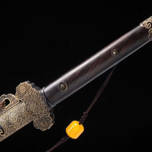 Tang Jian Folded Steel Ebony Brass Sword