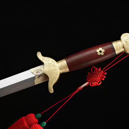 Chinese Dragon Jian Damascus Steel Sword