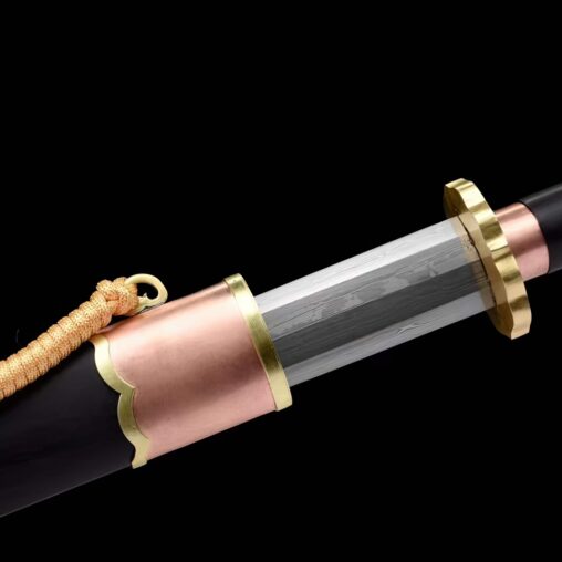 Chinese Plum Blossom Qin Jian Sword Folded Steel Pattern Blade