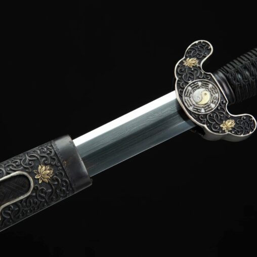 Eight Diagrams Fumo Jian Damascus Steel Sword Pattern