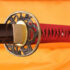 Katana 1060 Carbon Steel Sword Samurai 8196 Red Damascus Steel