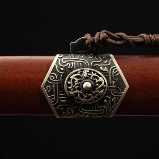 Bawang Jian Pattern Steel Clay Tempered Rosewood Sword