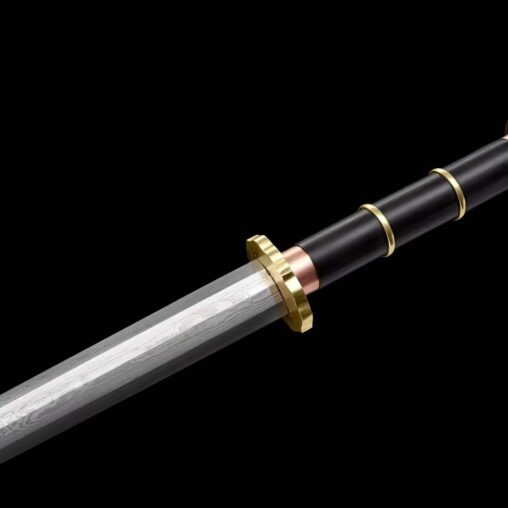 Chinese Plum Blossom Qin Jian Sword Folded Steel Pattern Blade