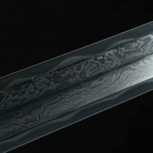 Funiu Jian Damascus Steel Sword Bull Design Pure Copper Fittings