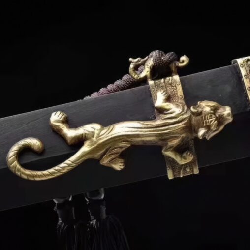 Jian Damascus Folded Ebony Scabbard Sword