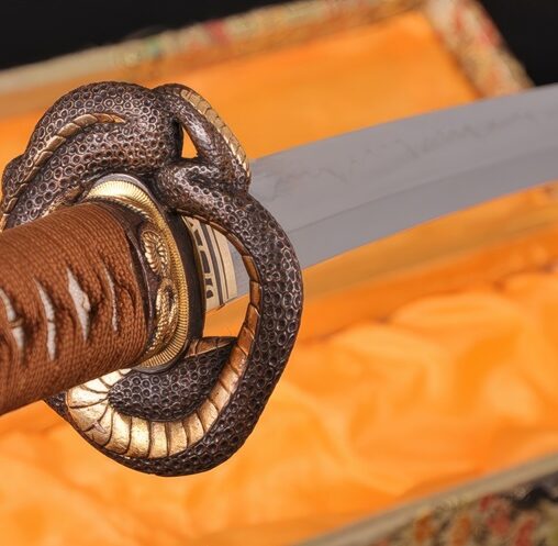 Samurai Katana Snake Koshirae Clay Tempered