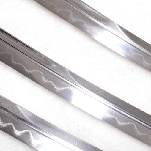 Japanese Daisho Folded Steel Sword Dragon Tsuba 1060 Carbon Steel