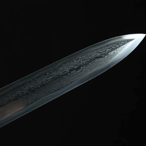 Yueshen Jian Damascus Steel Sword Pattern Pure Copper Scabbard