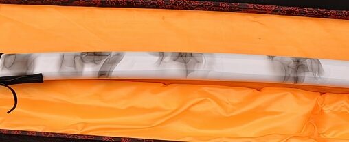 Japanese Samurai Sword Black Oil Quenched Blade