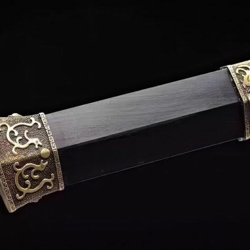 Jian Damascus Folded Ebony Scabbard Sword