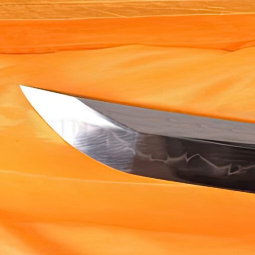 Samurai 1095 Carbon Steel Sword 1.26″ Sori Clay Tempered Wave Koshirae