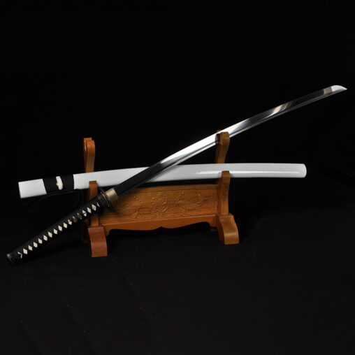 Katana 1060 Carbon Steel Sword White Saya