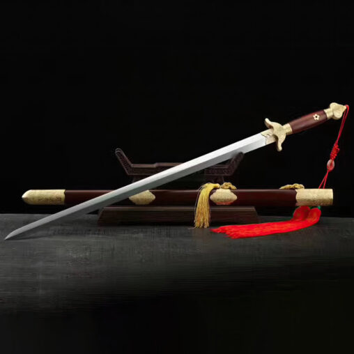Chinese Dragon Jian Damascus Steel Sword
