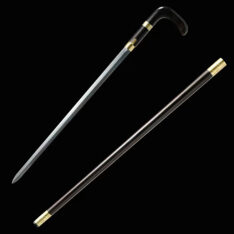 Damascus Steel Chinese Jian Cane Sword