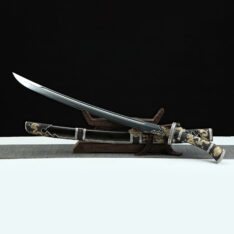 Dao Sword Folded Pattern Steel Clay Tempered Blade