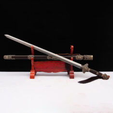 Dragon Jian Damascus Steel Sword Hazuya Polish Blade