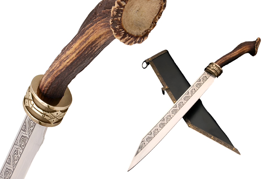 Main Engraved Royal Stag Seax used by Viking Chieftains