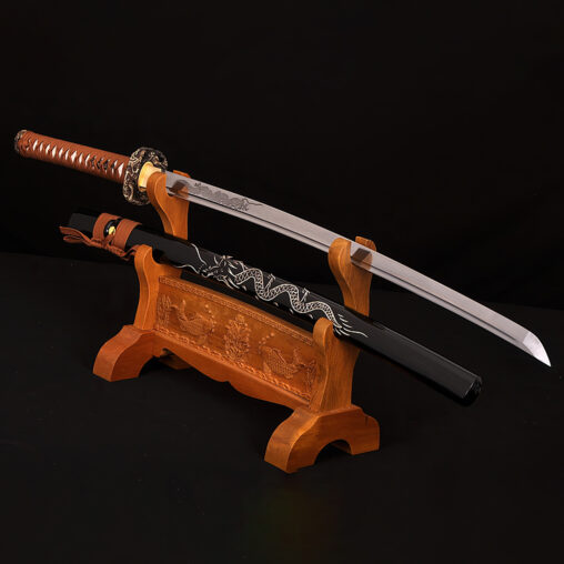 Katana T10 Steel Sword with Dragon Scabbard