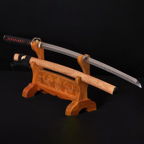 Katana Damascus Steel Sword Folded Steel Dragon Musashi Koshirae