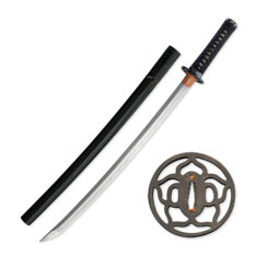 Lotus Wakizashi, Samurai Sidearm with Iron Fittings