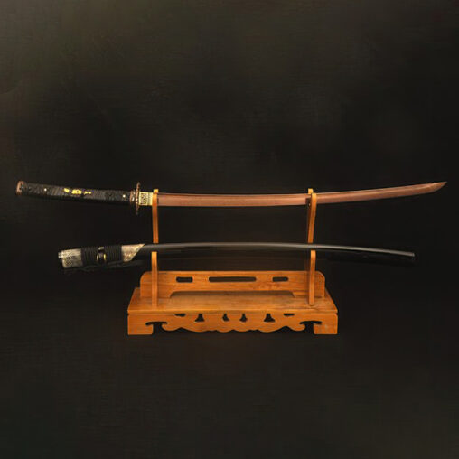 Blue Shirasaya Katana Damascus Steel Sword