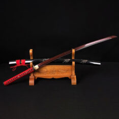 Samurai Katana 8196 Red Damascus Steel