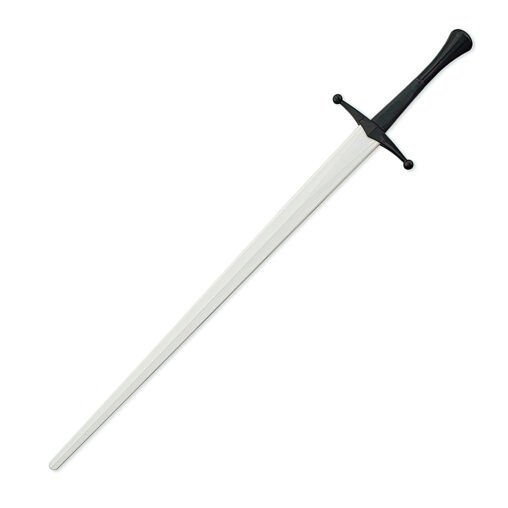 Synthetic Bastard Sparring Sword – White Blade with Black Hilt