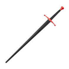 Synthetic Sparring Longsword - Black Blade & Red Hilt