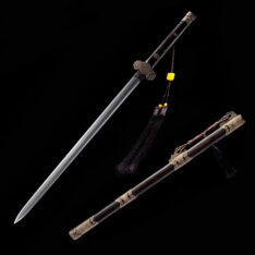 Tang Jian Folded Steel Ebony Brass Sword
