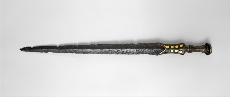 Duan jian made of steel bronze and gold circa 4th 1st century BCE