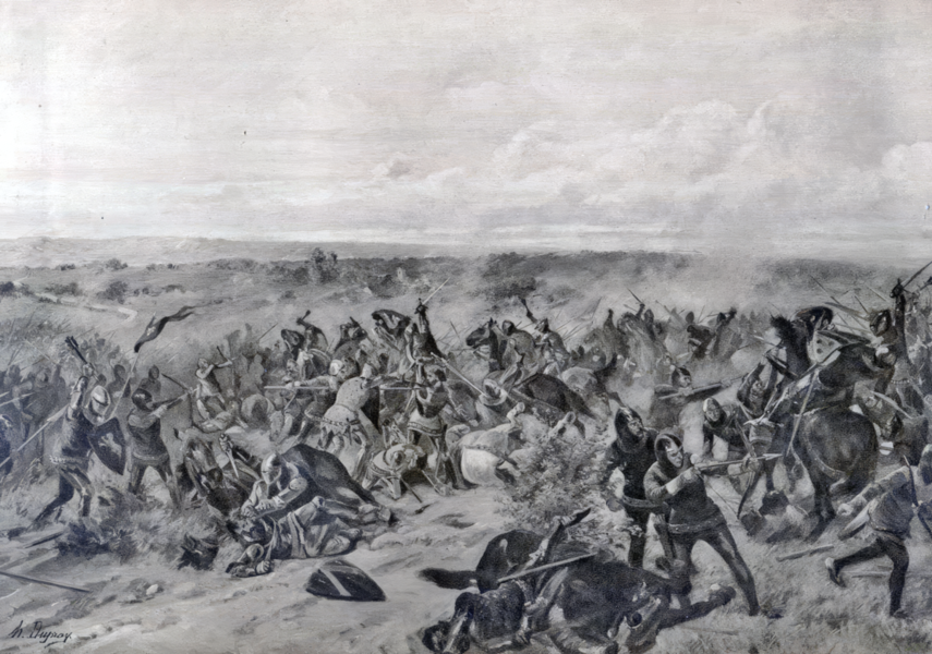 Battle of Crecy in the Hundred Years War by Henri Dupray