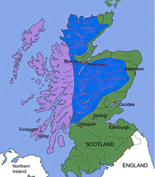 The Scottish Two Handed Sword Blue Highlands Green Lowlands