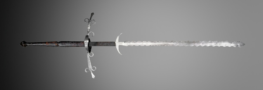 Two handed sword flamboyant blade