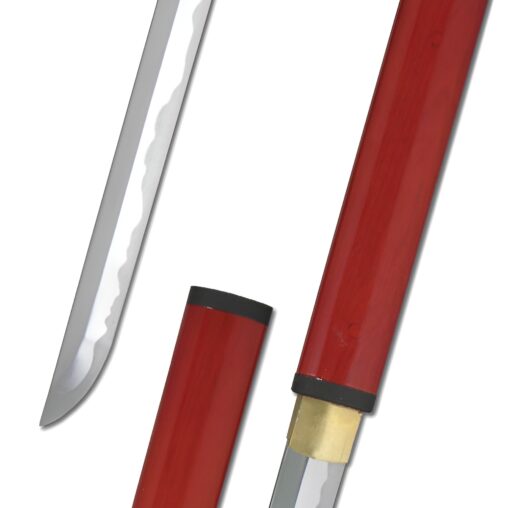 Chokuto Zatoichi Stick/Sword with Red Saya