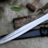 Chieftain Viking Sword with Runes and Golden Colored Hilt