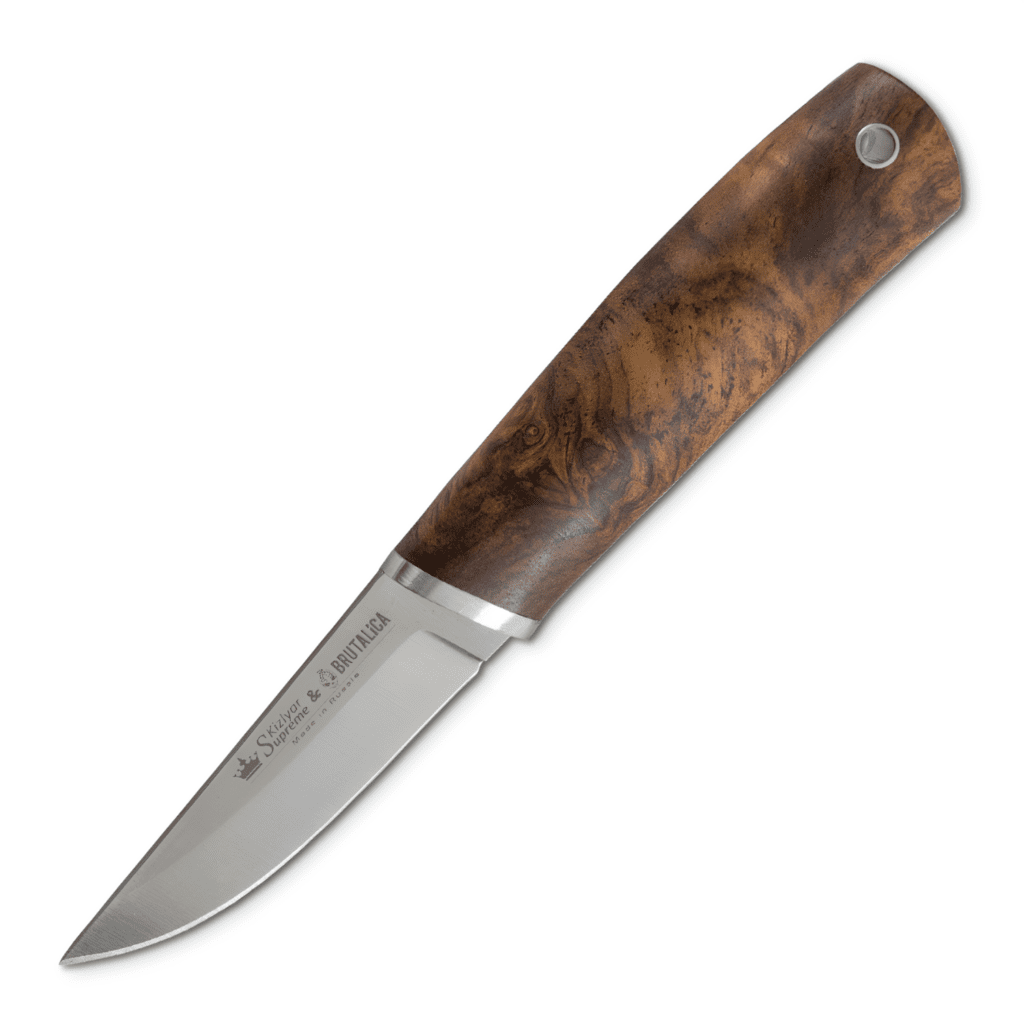 Kizlyar Samoyed – N690 SW Fixed Blade, Walnut Wood Handle