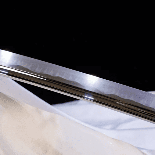 Silver Bonji Koshirae Tamahagane Juka Choji Hamon Katana