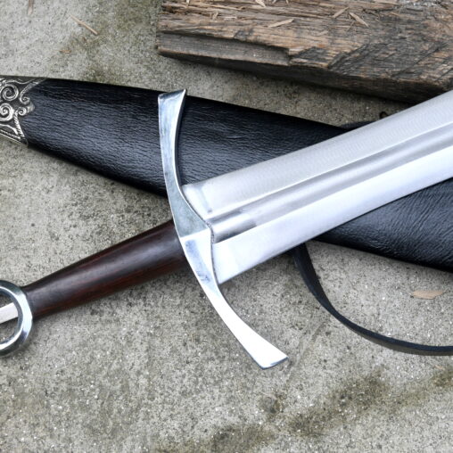 European Arming Sword with Leaf-Shaped Blade and Irish Ring Pommel