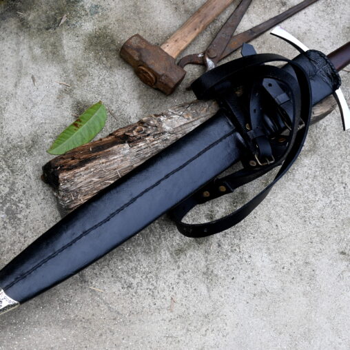 European Arming Sword with Leaf-Shaped Blade and Irish Ring Pommel
