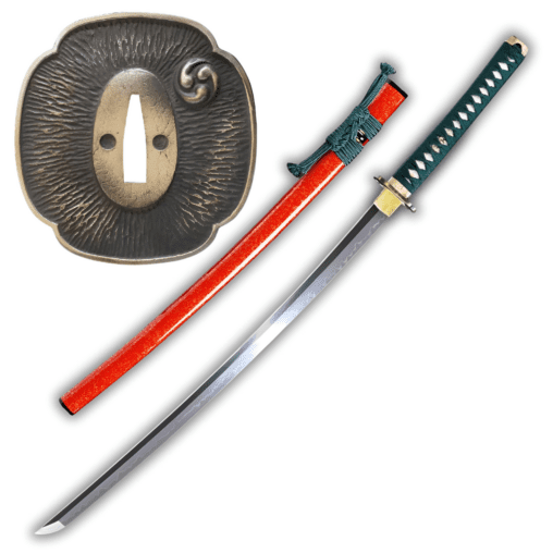 L6 Steel Katana: Mitsudomoe Motif – Model 3