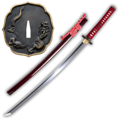 L6 Steel Katana: Water Dragon - Model 1