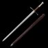 Two Handed Long Sword – Wire & Leather Wrapped Grip – Euro #16