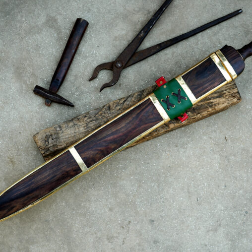Mainz Gladius Sword with Dark Wood Hilt and Round Pommel