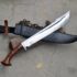 Jungle Machete with Cross-Pattern Rosewood Handle
