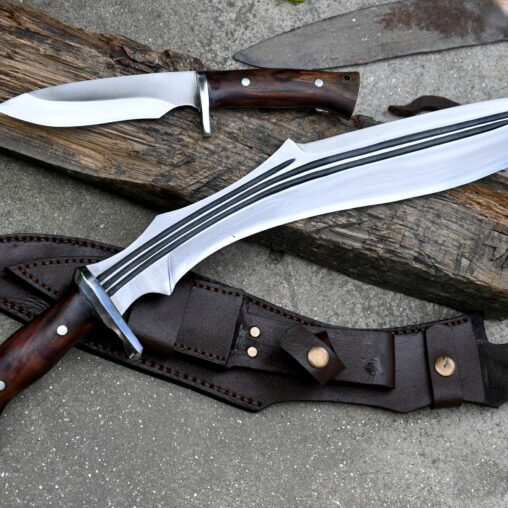 Three-Pronged Kukri Machete with MUK Knife