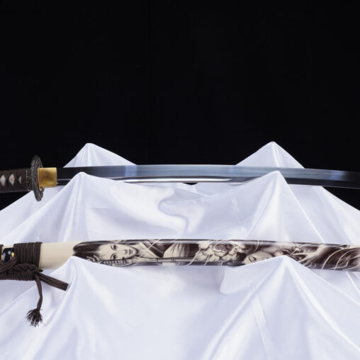 Nova 9260 Steel Khaki Kanmuriotoshi – Zukuri Woman Warrior Katana