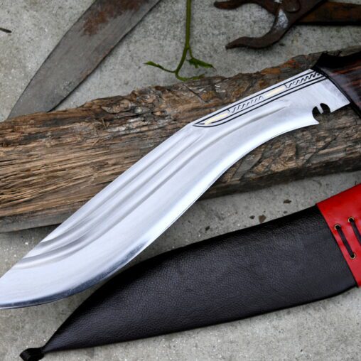 Modern Kukri Knife – Curved Guard and Hooked Pommel
