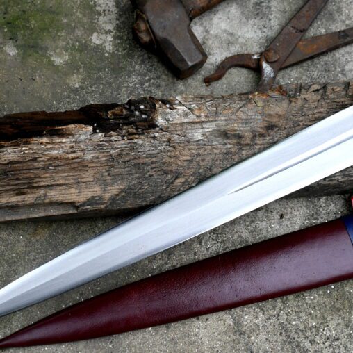Swiss Degen Dagger 5160 Spring Steel Wooden Hourglass Handle