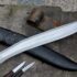 Siru Kukri Two-Handed Knife with Blade Notch and Rosewood Handle