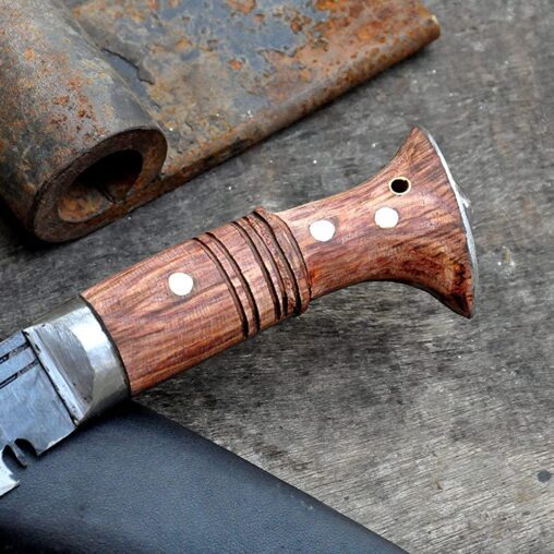 Farmer Kukri with Light Rosewood Handle Made for Survival Tasks